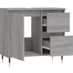zmh Armoire de bain sonoma gris 65x33x60 cm bois d'ingénierie
