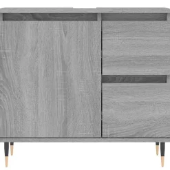 zmh Armoire de bain sonoma gris 65x33x60 cm bois d'ingénierie
