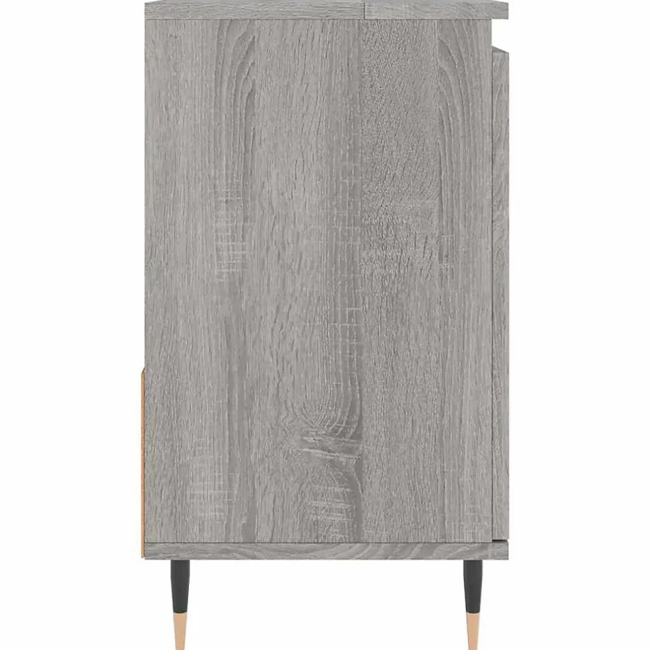 zmh Armoire de bain sonoma gris 65x33x60 cm bois d'ingénierie