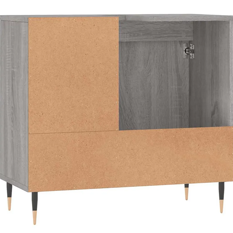 zmh Armoire de bain sonoma gris 65x33x60 cm bois d'ingénierie