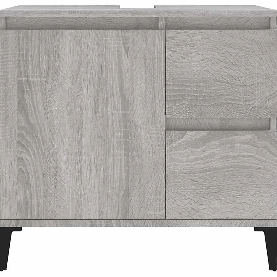 zmh Armoire de bain sonoma gris 65x33x60 cm bois d'ingénierie