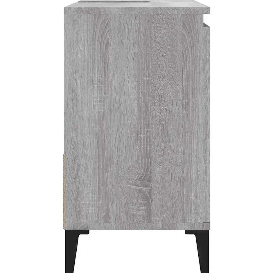 zmh Armoire de bain sonoma gris 65x33x60 cm bois d'ingénierie