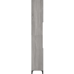 zmh Armoire de bain sonoma gris 30x30x190 cm bois d'ingénierie
