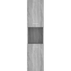 zmh Armoire de bain Sonoma gris 30x30x130 cm Bois d'ingénierie