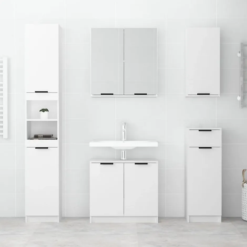 zmh Armoire de salle de bain murale Blanc 32x20x67 cm* Meuble Wc