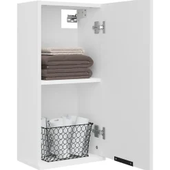 zmh Armoire de salle de bain murale Blanc 32x20x67 cm* Meuble Wc