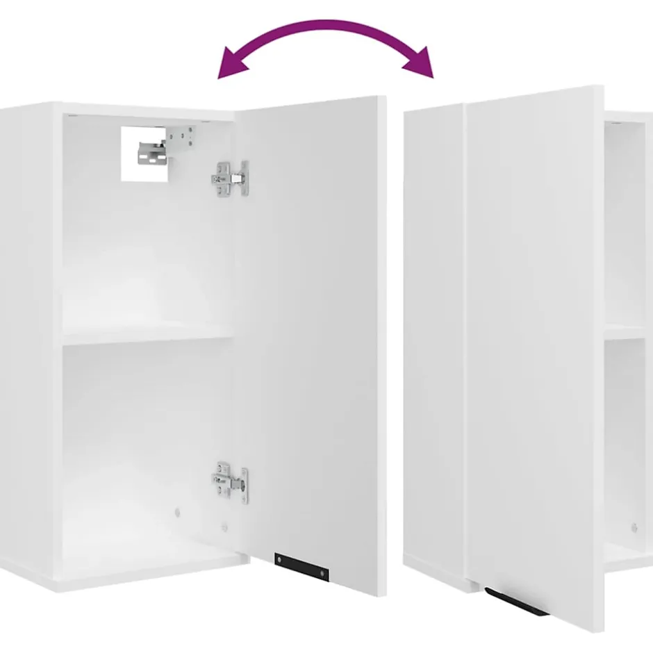 zmh Armoire de salle de bain murale Blanc 32x20x67 cm* Meuble Wc