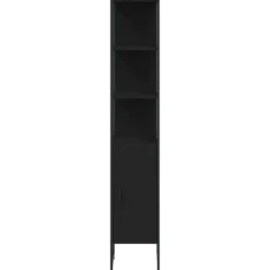 zmh Armoire de salle de bain noir 33x33x185,5 cm bois d'ingénierie* Meuble Wc