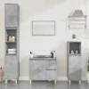 zmh Armoire de salle de bain gris béton 65x33x60 cm* Meuble Wc