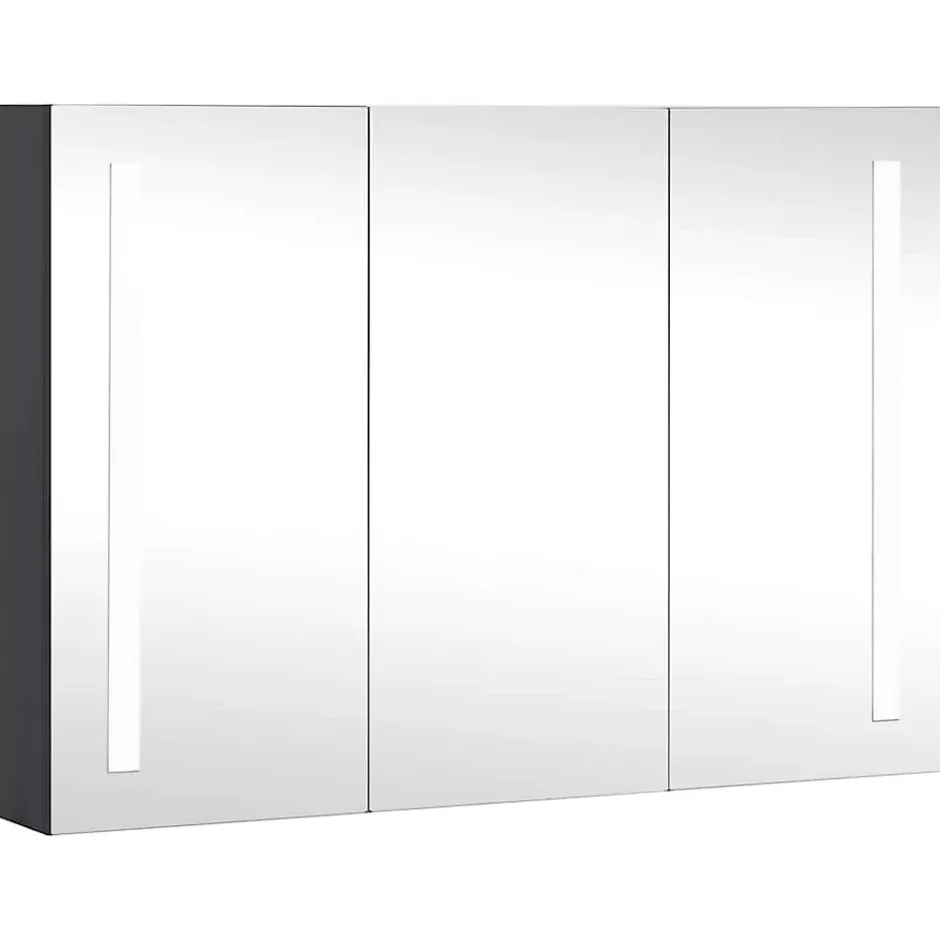 zmh Armoire de salle de bain à miroir LED 89x14x62 cm