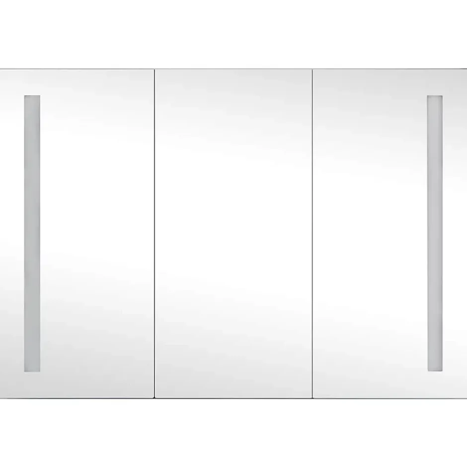 zmh Armoire de salle de bain à miroir LED 89x14x62 cm