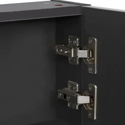 zmh Armoire de salle de bain à miroir LED 89x14x62 cm