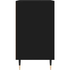 zmh Armoire de salle de bain noir 80x33x60 cm bois d'ingénierie* Meuble Wc