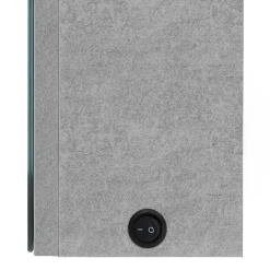 zmh Armoire de salle de bain à miroir LED gris béton 50x13x70 cm* Meuble Wc