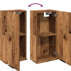 zmh Armoire de salle de bain murale vieux bois 32x20x67 cm* Meuble Wc
