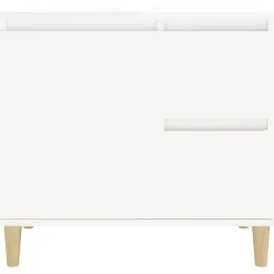 zmh Armoire de salle de bain blanc 65x33x60 cm bois d'ingénierie