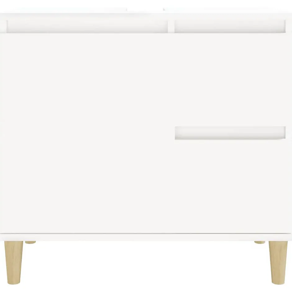 zmh Armoire de salle de bain blanc 65x33x60 cm bois d'ingénierie