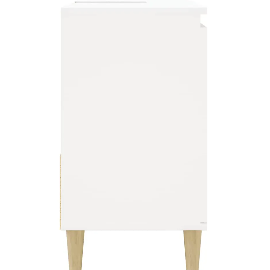 zmh Armoire de salle de bain blanc 65x33x60 cm bois d'ingénierie