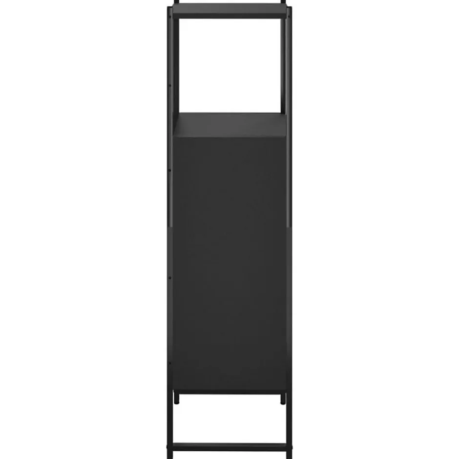 zmh Armoire de salle de bain noir 33x33x120,5 cm bois d'ingénierie* Meuble Wc
