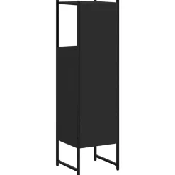 zmh Armoire de salle de bain noir 33x33x120,5 cm bois d'ingénierie* Meuble Wc