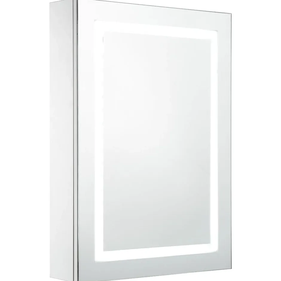 zmh Armoire de salle de bain à miroir LED 50x13x70 cm* Meuble Wc