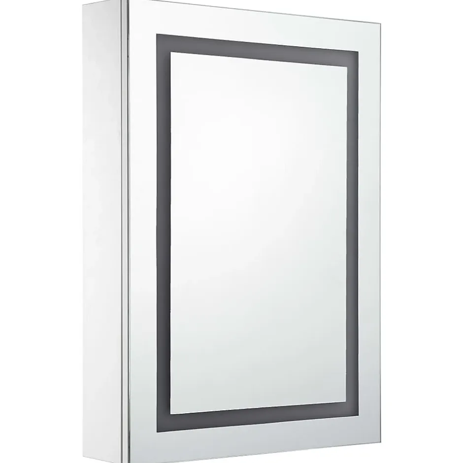zmh Armoire de salle de bain à miroir LED 50x13x70 cm* Meuble Wc