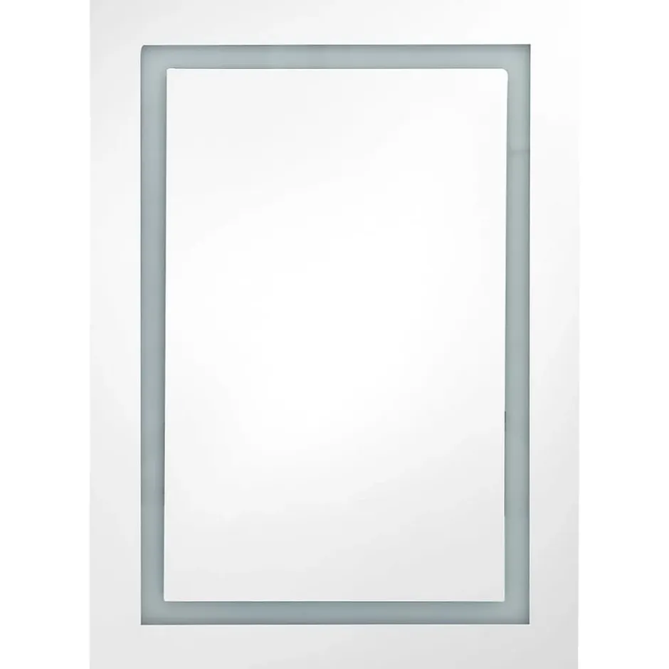 zmh Armoire de salle de bain à miroir LED 50x13x70 cm* Meuble Wc