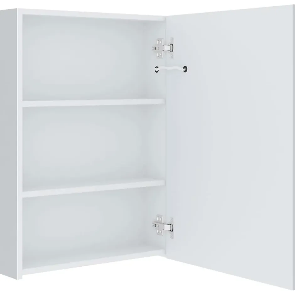 zmh Armoire de salle de bain à miroir LED 50x13x70 cm* Meuble Wc