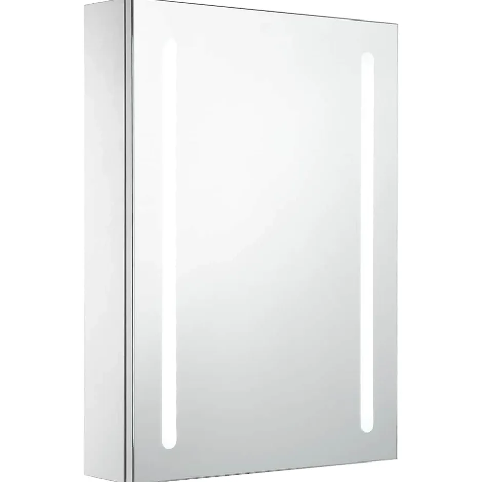 zmh Armoire de salle de bain à miroir LED 50x13x70 cm* Meuble Wc