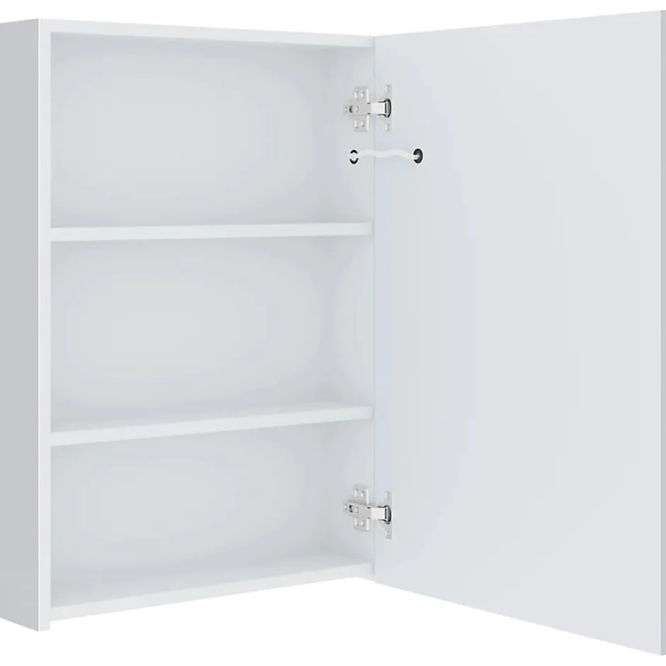 zmh Armoire de salle de bain à miroir LED 50x13x70 cm* Meuble Wc
