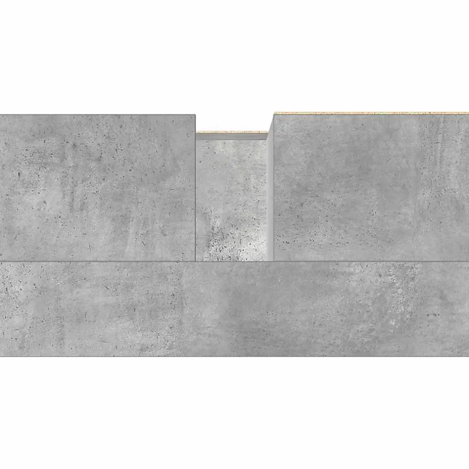 zmh Armoire d'évier gris béton 65x33x60 cm bois d'ingénierie* Meuble Wc