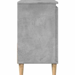 zmh Armoire d'évier gris béton 65x33x60 cm bois d'ingénierie