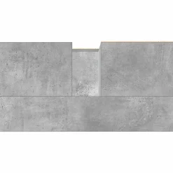 zmh Armoire d'évier gris béton 65x33x60 cm bois d'ingénierie