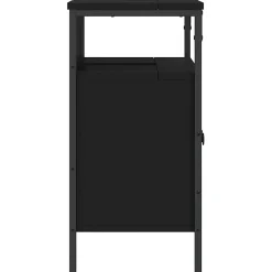 zmh Armoire lavabo de salle de bain noir 60x30x60 cm* Meuble Wc