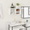 zmh Armoire murale de bain blanc 60x25x30 cm bois d'ingénierie* Meuble Wc