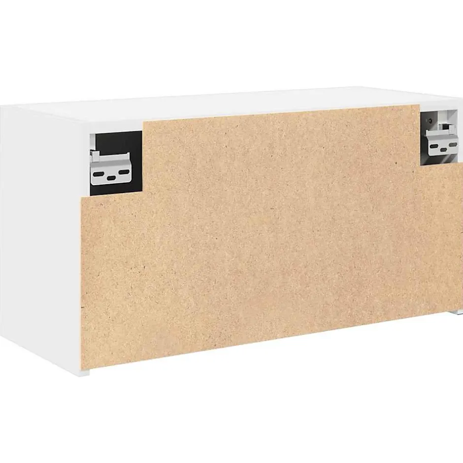 zmh Armoire murale de bain blanc 60x25x30 cm bois d'ingénierie* Meuble Wc