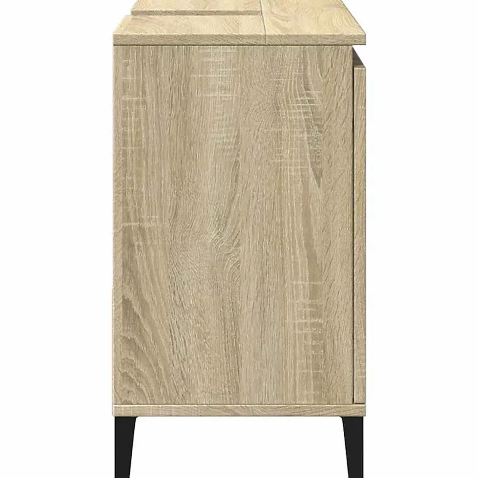 zmh Armoire salle de bain chêne sonoma 65x33x60 cm