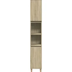 zmh Armoire salle de bain chêne sonoma 30x30x190 cm* Meuble Wc