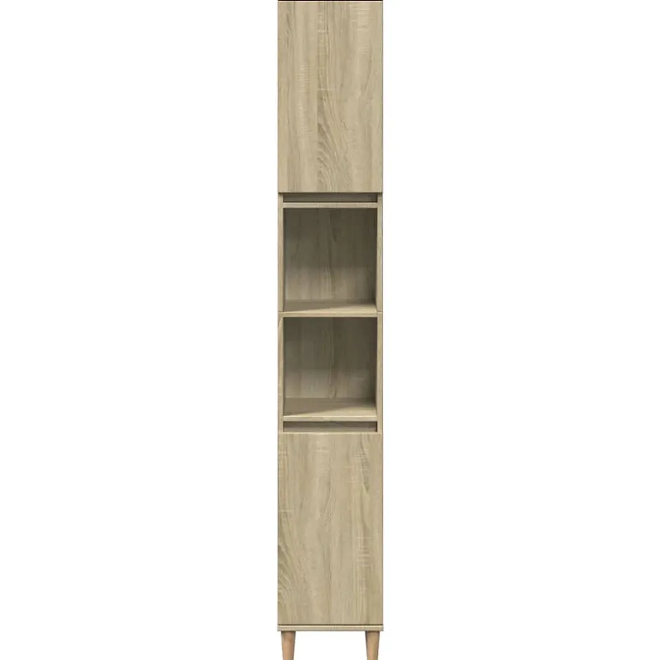 zmh Armoire salle de bain chêne sonoma 30x30x190 cm* Meuble Wc