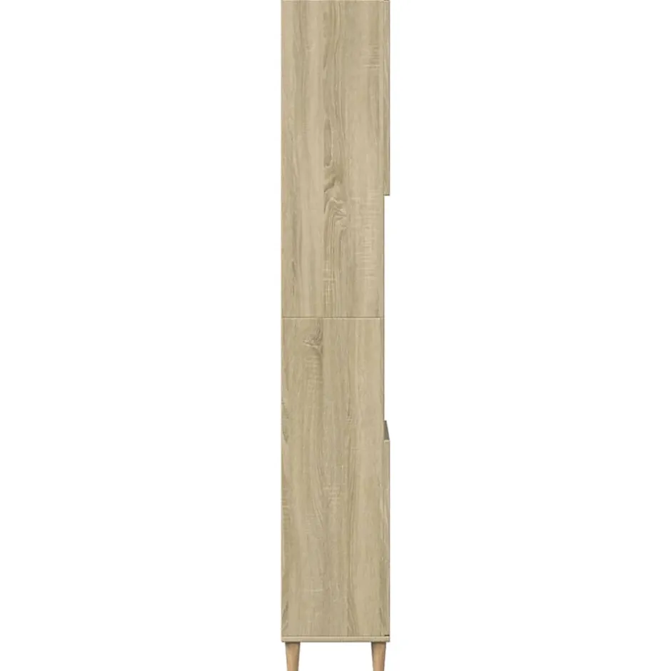 zmh Armoire salle de bain chêne sonoma 30x30x190 cm* Meuble Wc