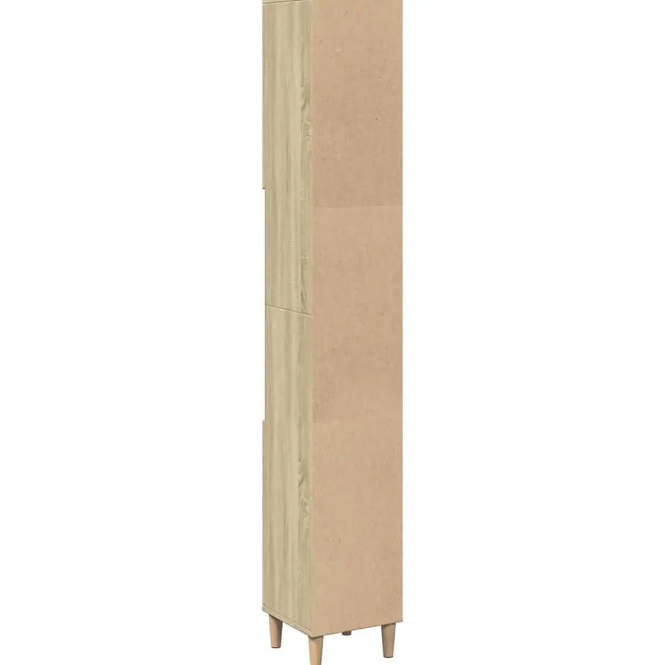 zmh Armoire salle de bain chêne sonoma 30x30x190 cm* Meuble Wc