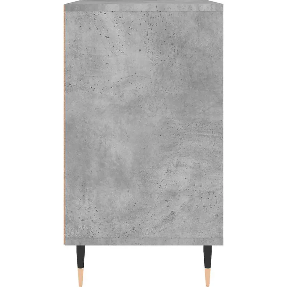 zmh Armoire salle de bain gris béton 80x33x60cm bois d'ingénierie* Meuble Wc