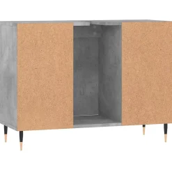 zmh Armoire salle de bain gris béton 80x33x60cm bois d'ingénierie* Meuble Wc