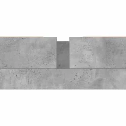 zmh Armoire salle de bain gris béton 80x33x60cm bois d'ingénierie* Meuble Wc