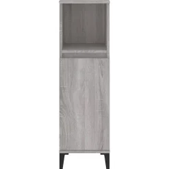 zmh Armoire salle de bain sonoma gris 30x30x100 cm