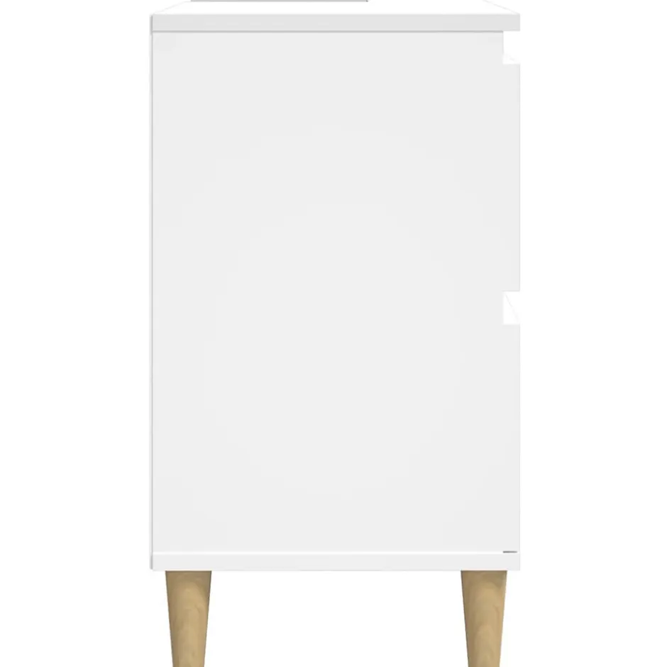 zmh Meuble d'évier blanc 80x33x60 cm bois d'ingénierie