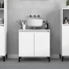 zmh Meuble d'évier blanc 58x33x60 cm bois d'ingénierie* Meuble Wc