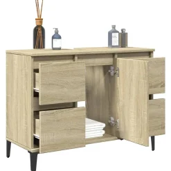 zmh Meuble d'évier chêne sonoma 80x33x60 cm bois d'ingénierie* Meuble Wc