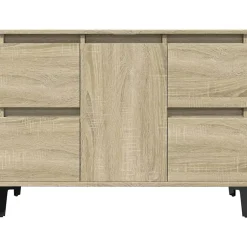 zmh Meuble d'évier chêne sonoma 80x33x60 cm bois d'ingénierie* Meuble Wc