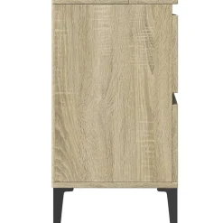 zmh Meuble d'évier chêne sonoma 80x33x60 cm bois d'ingénierie* Meuble Wc